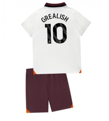 Maillot de foot Manchester City Jack Grealish #10 Extérieur enfant 2023-24 Manches Courte (+ pantalon court)